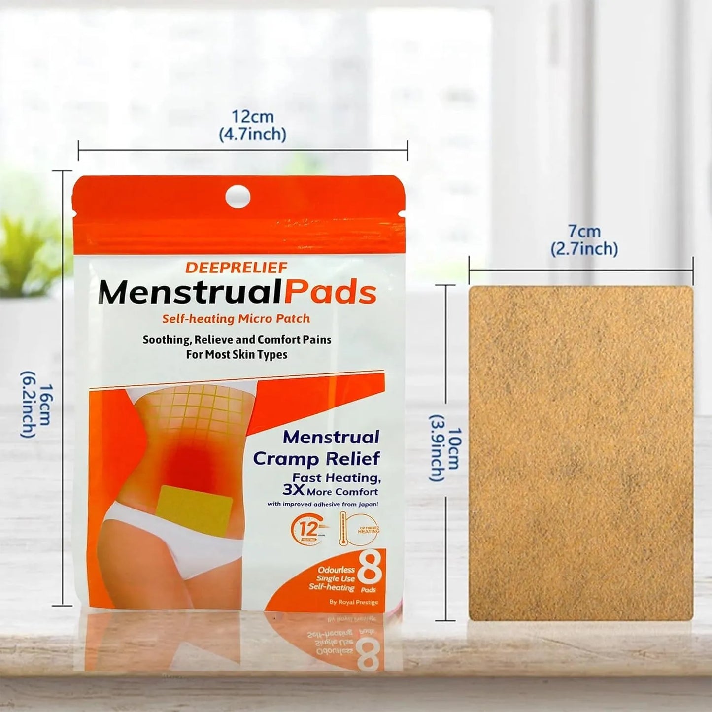 Instant Pain Relief Menstrual Pads | Self-Heating Menstrual Pain Patches