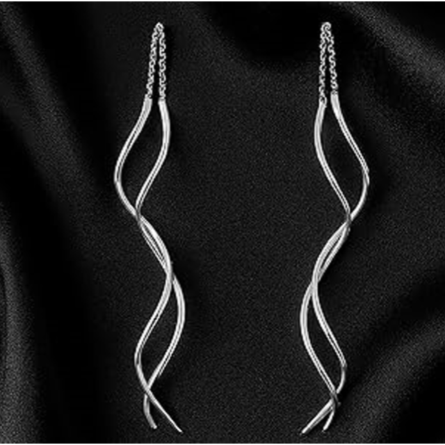 Twisted Long Threader Earrings for Women