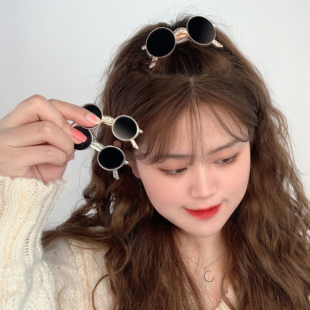 Sunglasses-Shaped Hair Clips