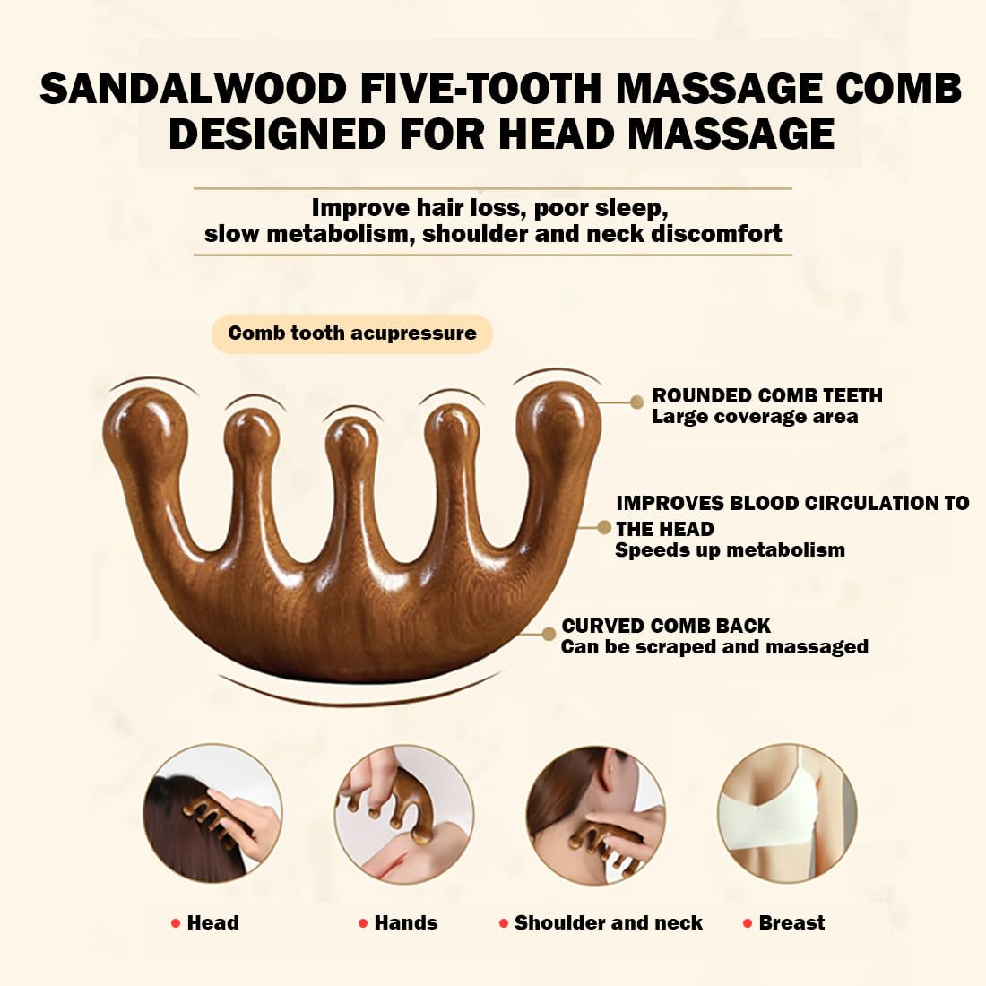 Resin Gua Sha Scalp Massage Comb
