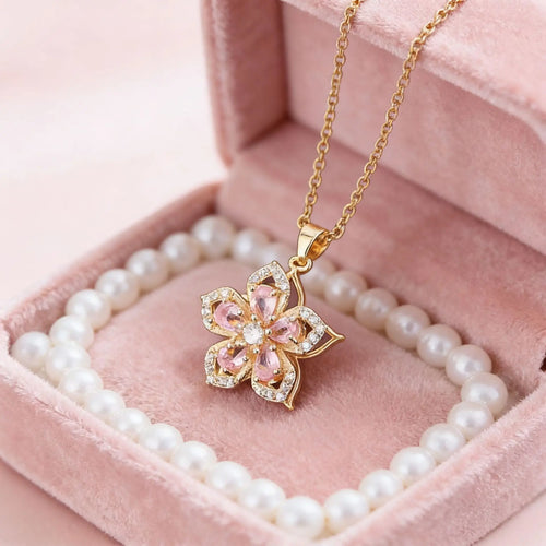 Princess Rapunzel Spinning Sundrop Flower Necklace