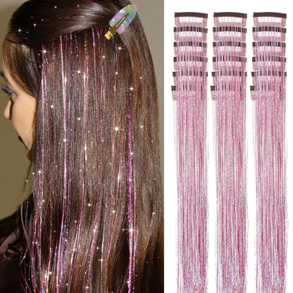 Shiny Glitter Hair Tinsel Extensions