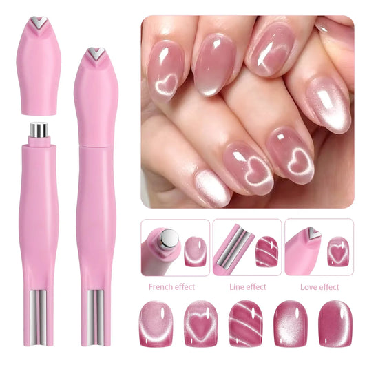 3-in-1 Love Heart Nail Magnet – Heart & Line Effects