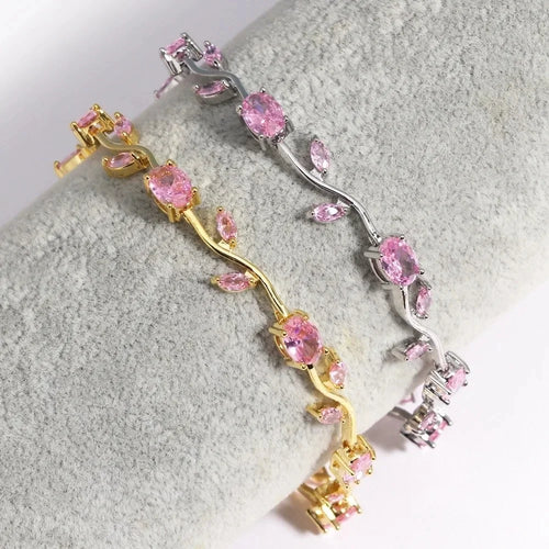 Elegant Crystal Flower Bracelet for Women