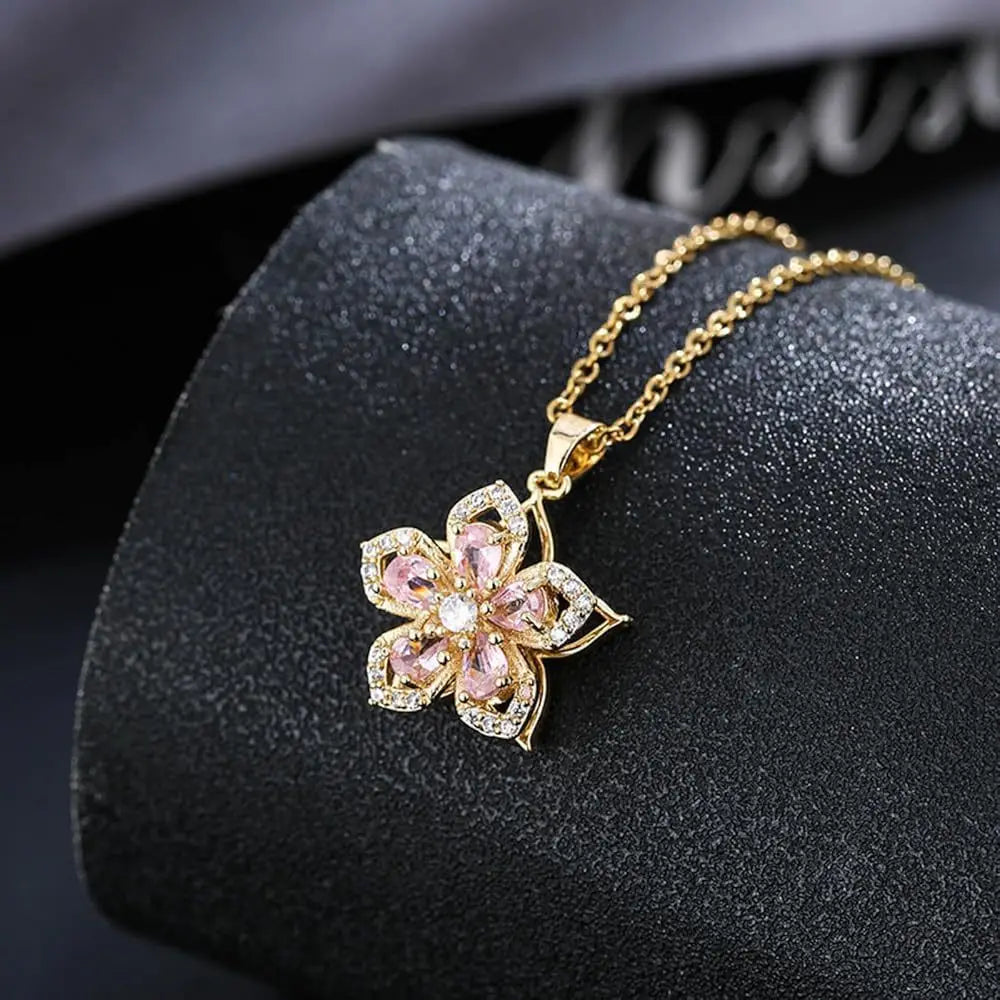 Princess Rapunzel Spinning Sundrop Flower Necklace
