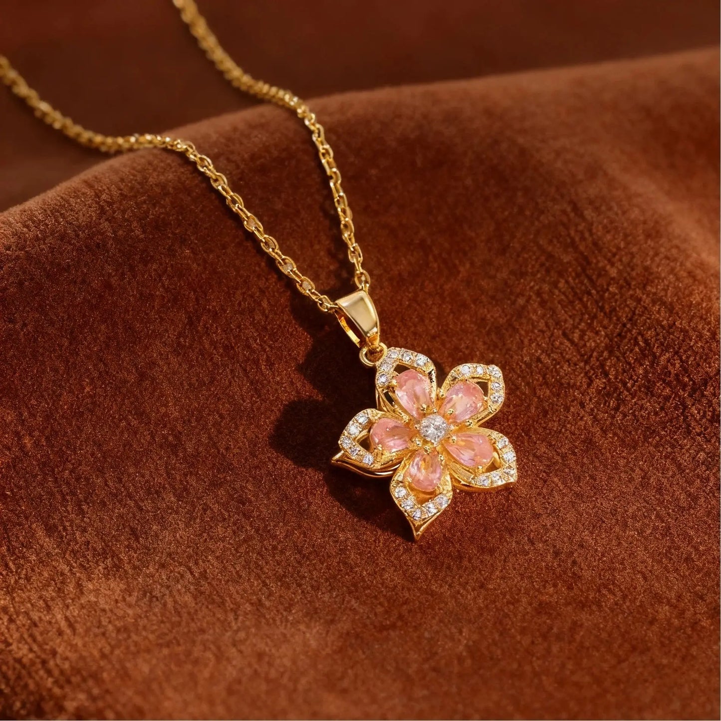 Princess Rapunzel Spinning Sundrop Flower Necklace