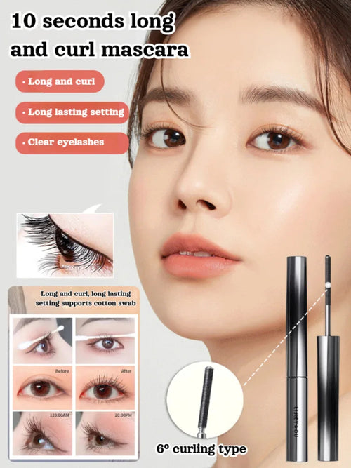 Waterproof Mascara Natural Black 3D Silk Fiber Eyelashes