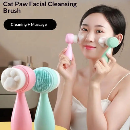 Cat Paw Double-Sided Face Cleansing Brush