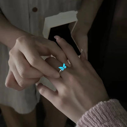 Elegant Butterfly Glow Ring
