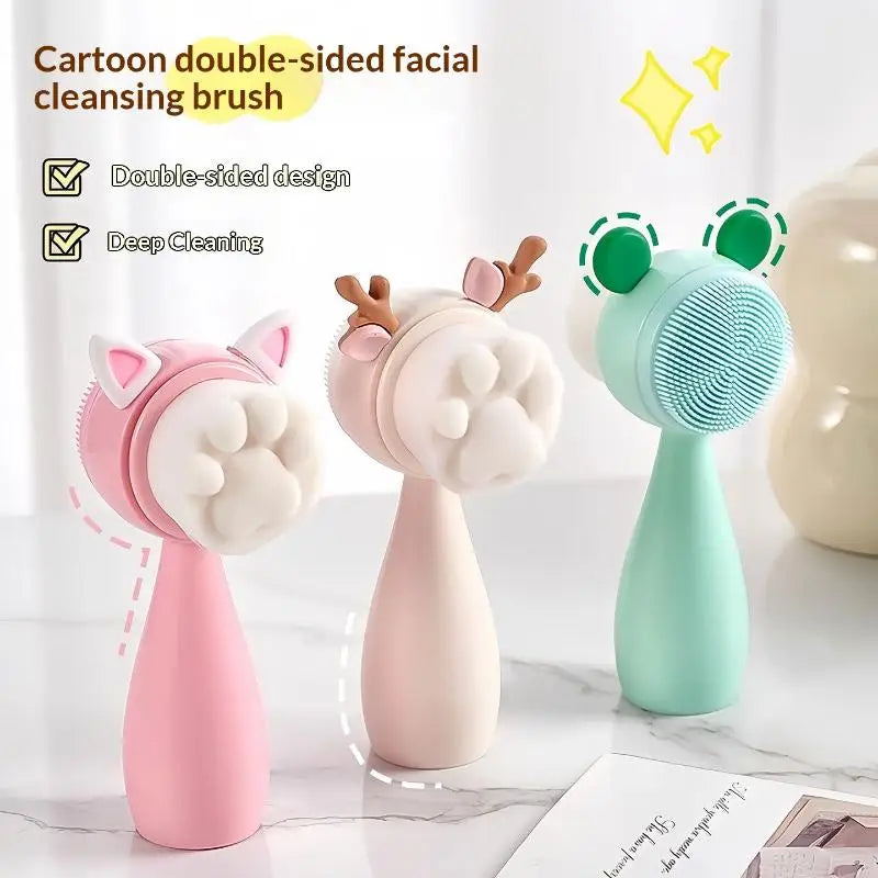 Cat Paw Double-Sided Face Cleansing Brush