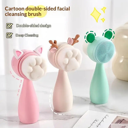 Cat Paw Double-Sided Face Cleansing Brush
