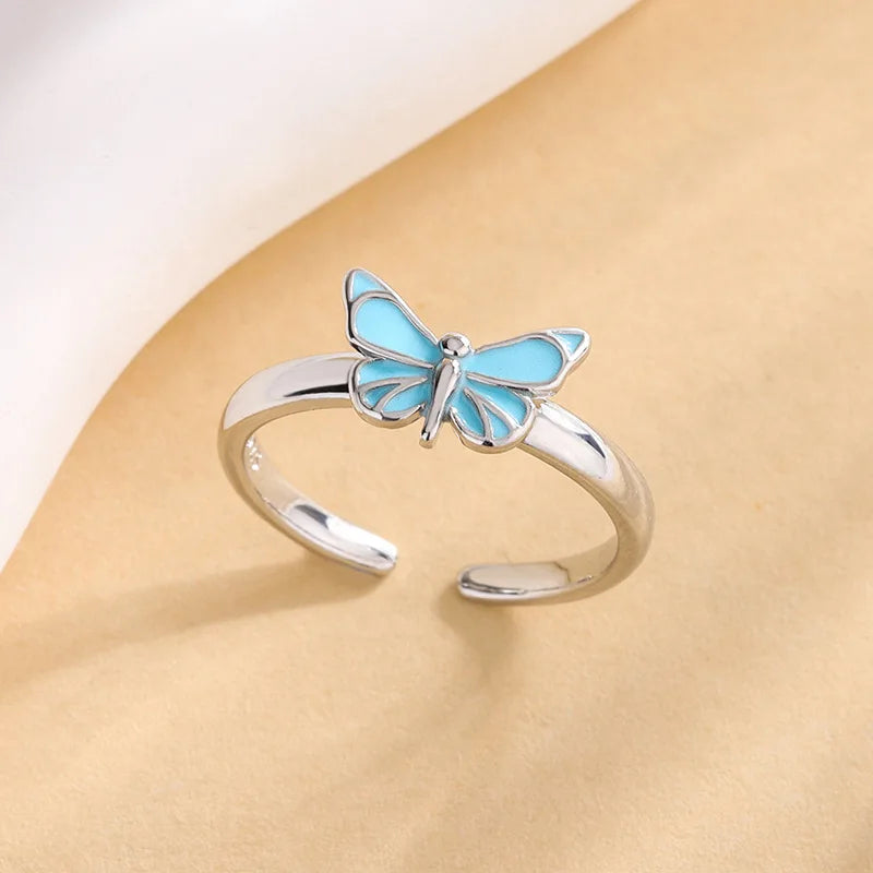 Elegant Butterfly Glow Ring
