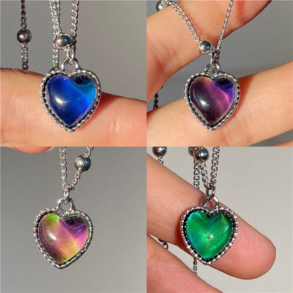 Color-Changing Mood Heart Necklace