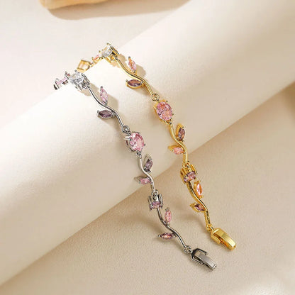 Elegant Crystal Flower Bracelet for Women