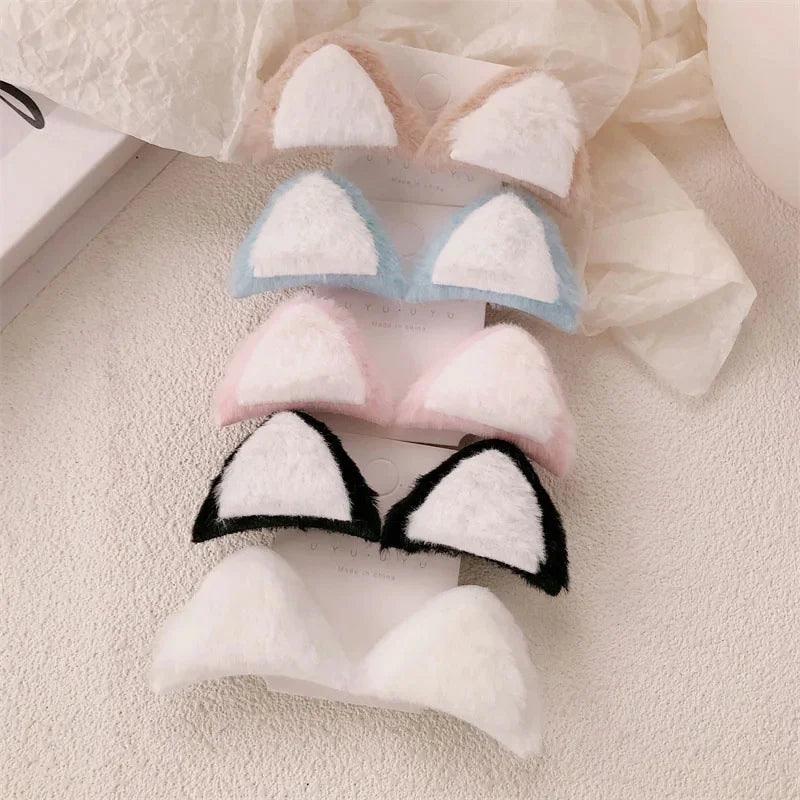 Soft Cat Ear Hair Clips – Korean Trend Style