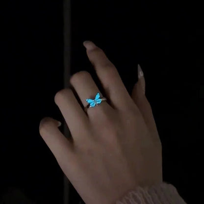 Elegant Butterfly Glow Ring