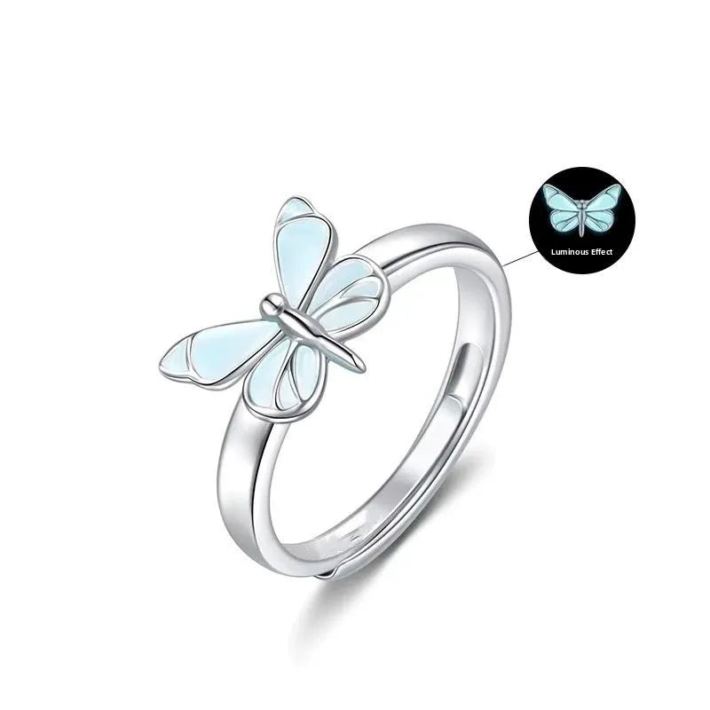 Elegant Butterfly Glow Ring