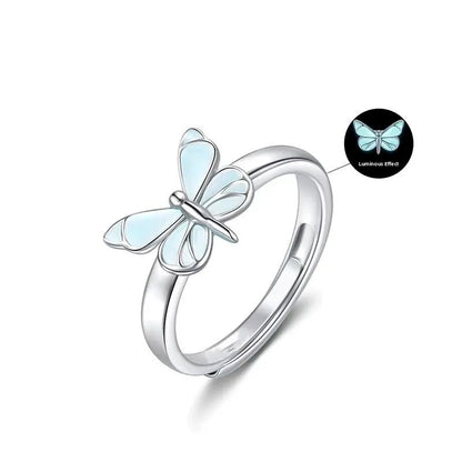 Elegant Butterfly Glow Ring