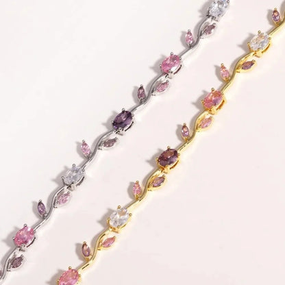 Elegant Crystal Flower Bracelet for Women