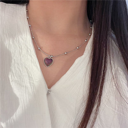 Color-Changing Mood Heart Necklace