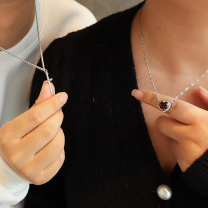 Heart and Sword Necklace Set