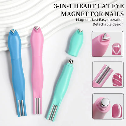 3-in-1 Love Heart Nail Magnet – Heart & Line Effects