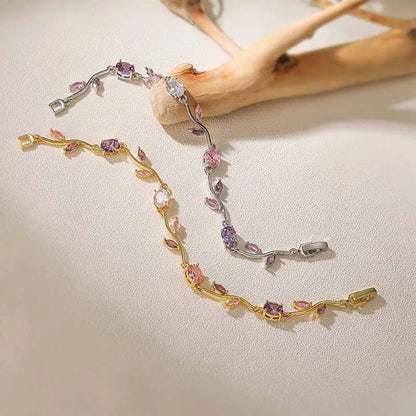 Elegant Crystal Flower Bracelet for Women