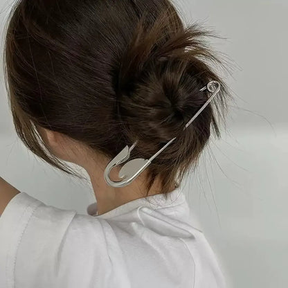 Oversized Korean Style Safety Pin Hair Clip