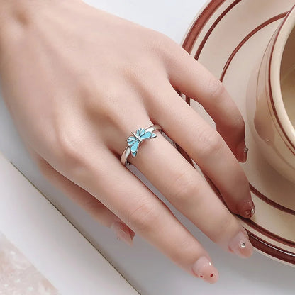 Elegant Butterfly Glow Ring