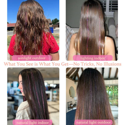 Shiny Glitter Hair Tinsel Extensions