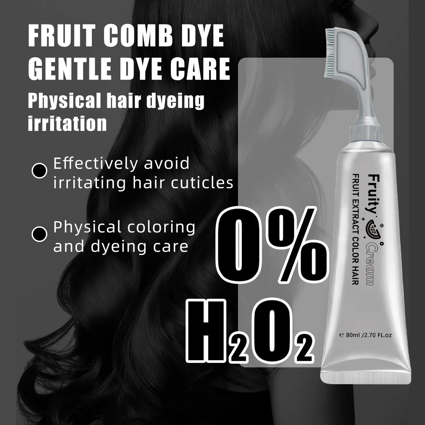 Instant Fruit Comb Natural Hair Dye Cream