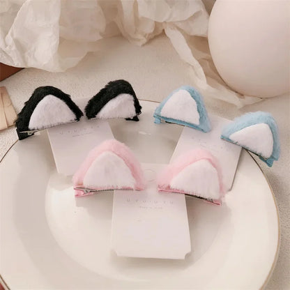 Soft Cat Ear Hair Clips – Korean Trend Style