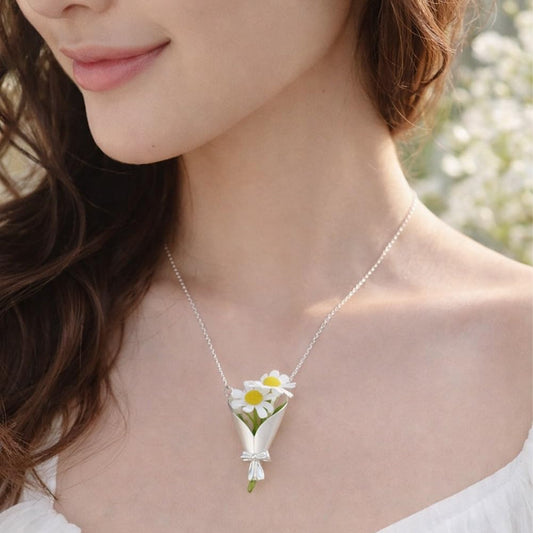 Flower Mini Bouquet Necklace