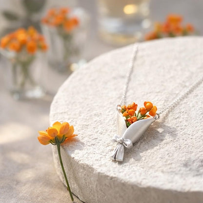 Flower Mini Bouquet Necklace