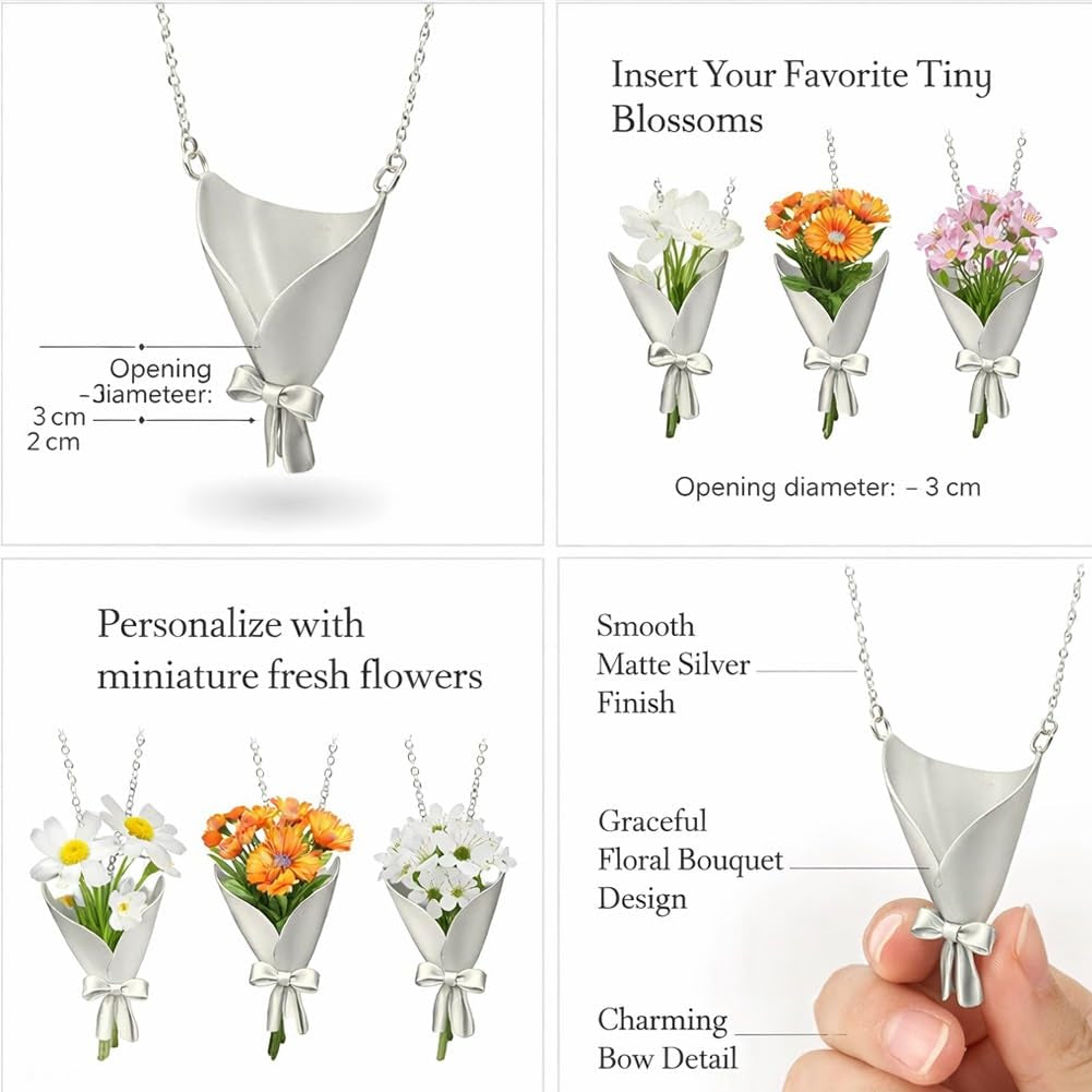 Flower Mini Bouquet Necklace