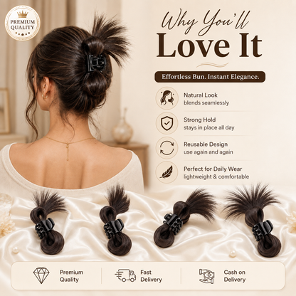 Instant Bow Hair Clip Extention