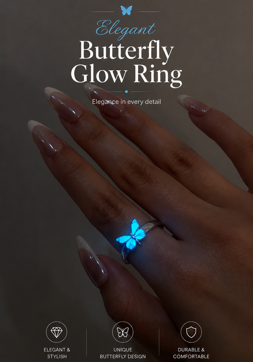 Elegant Butterfly Glow Ring