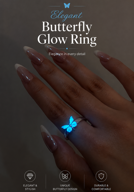 Elegant Butterfly Glow Ring