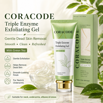 Coracode Triple Enzyme Exfoliating Gel with Green Tea