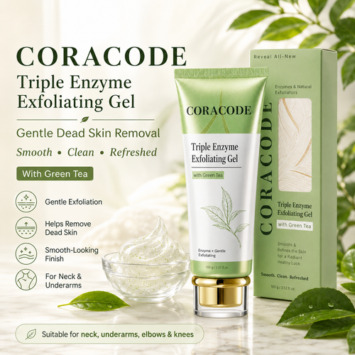 Coracode Triple Enzyme Exfoliating Gel with Green Tea