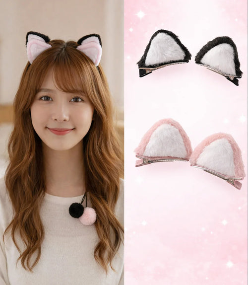Soft Cat Ear Hair Clips – Korean Trend Style