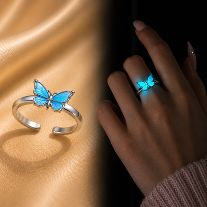 Elegant Butterfly Glow Ring