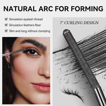 Waterproof Mascara Natural Black 3D Silk Fiber Eyelashes