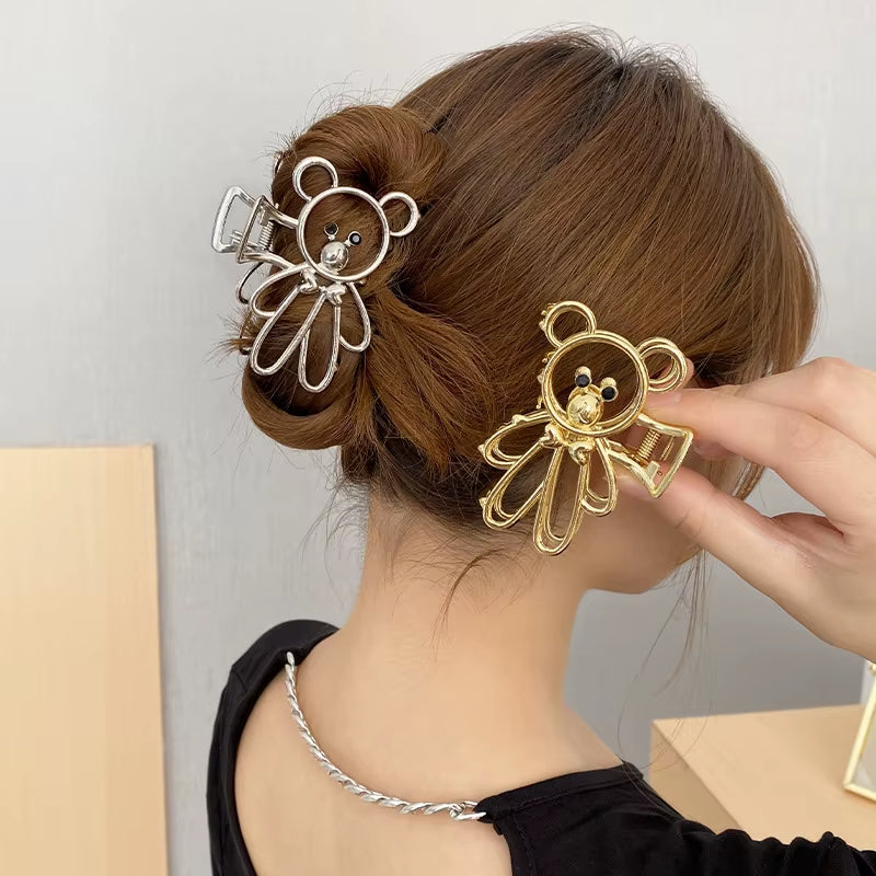 Cute Korean Bear Hair Claw Clip