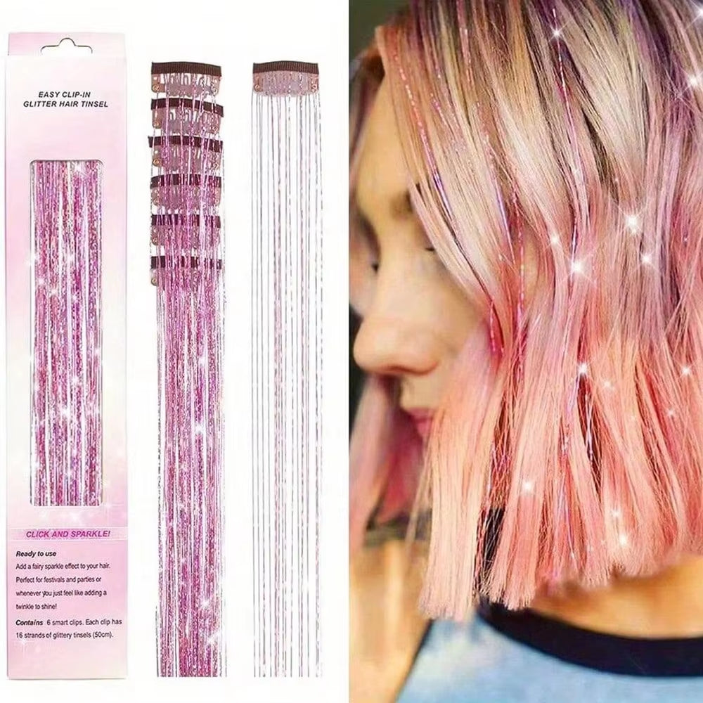 Shiny Glitter Hair Tinsel Extensions