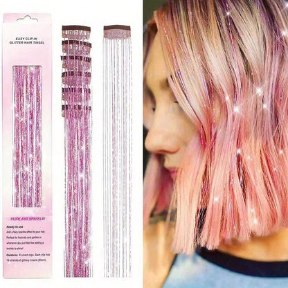 Shiny Glitter Hair Tinsel Extensions