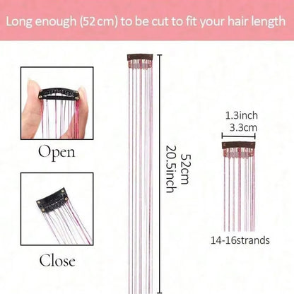 Shiny Glitter Hair Tinsel Extensions
