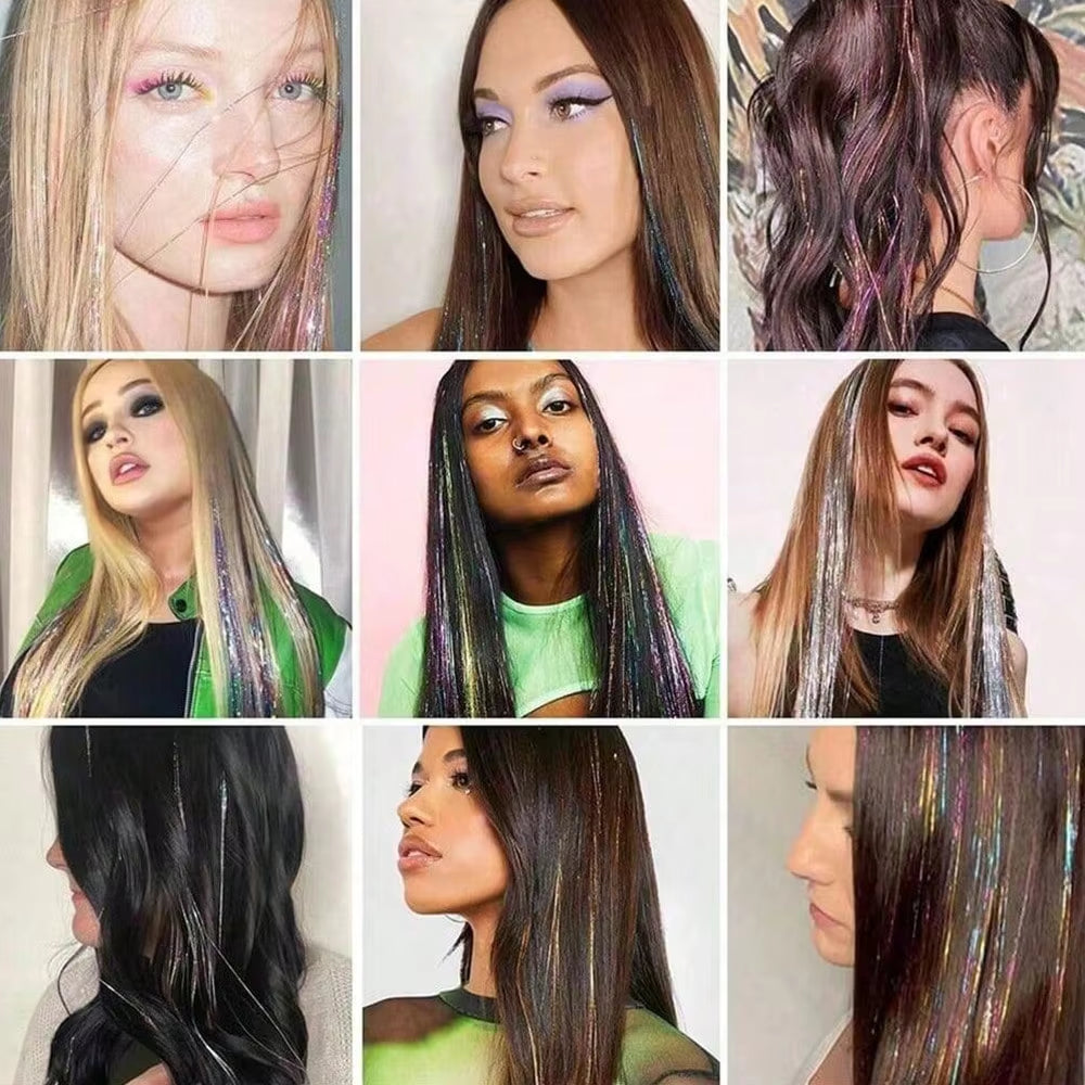 Shiny Glitter Hair Tinsel Extensions