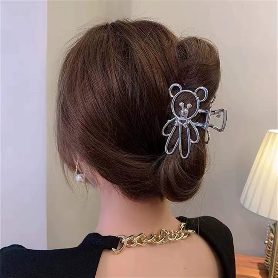 Cute Korean Bear Hair Claw Clip