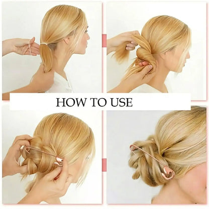 Oversized Korean Style Safety Pin Hair Clip